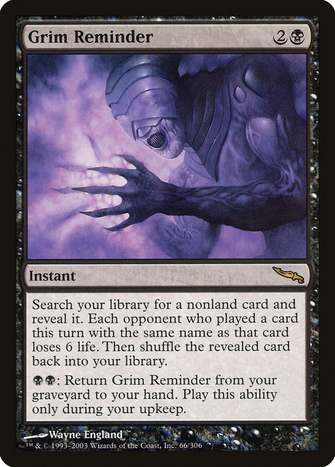 Grim Reminder [Mirrodin] - Magic: The Gathering - Card Brawlers | Quebec | Canada |