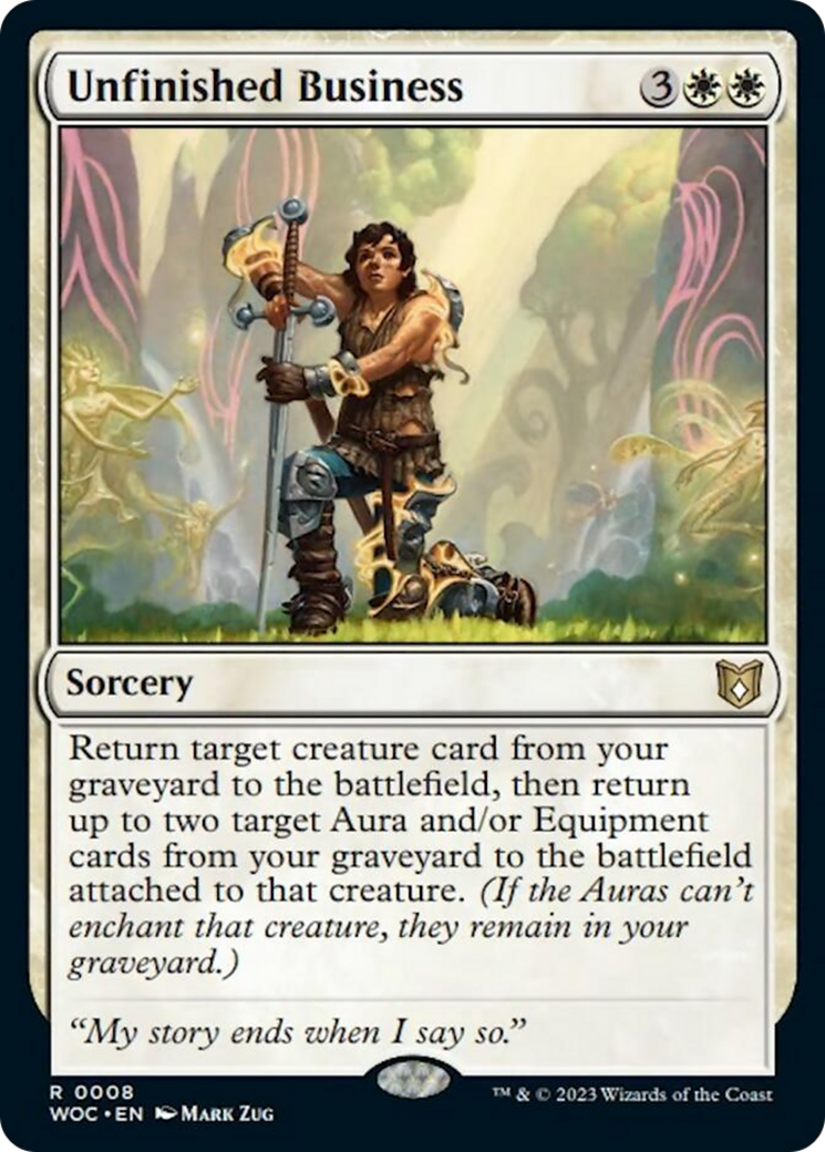 Unfinished Business [Wilds of Eldraine Commander] - Magic: The Gathering - Card Brawlers | Quebec | Canada |