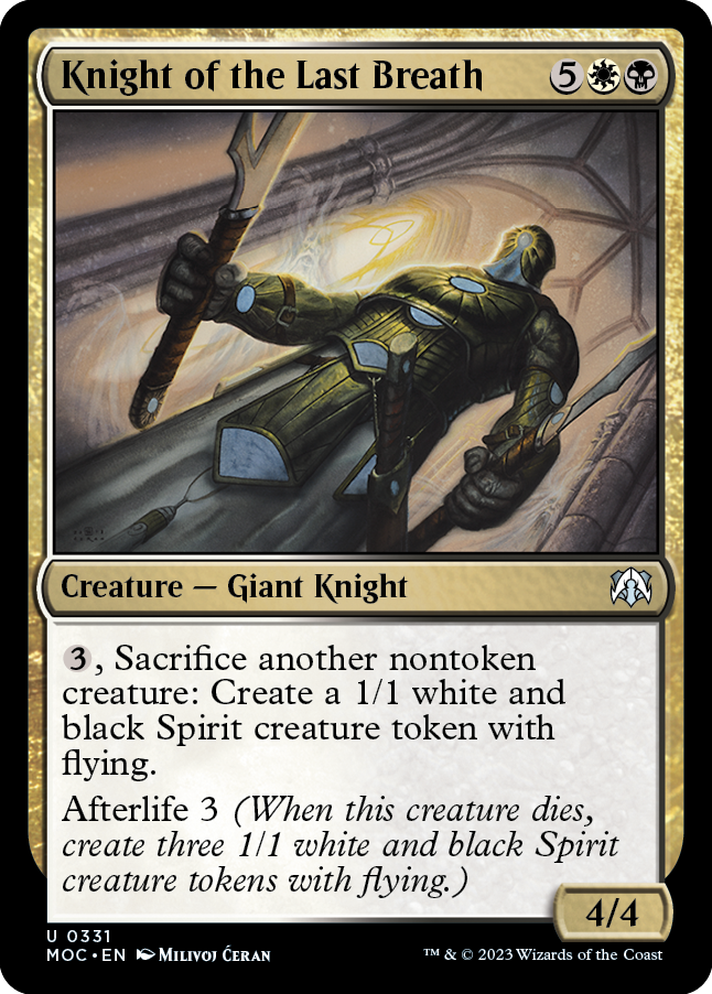 Knight of the Last Breath [March of the Machine Commander] - Magic: The Gathering - Card Brawlers | Quebec | Canada |
