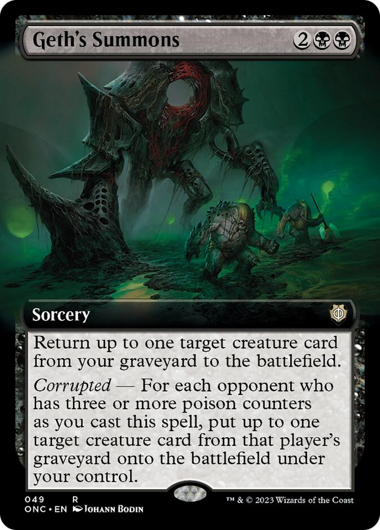 Geth's Summons (Extended Art) [Phyrexia: All Will Be One Commander] - Magic: The Gathering - Card Brawlers | Quebec | Canada |