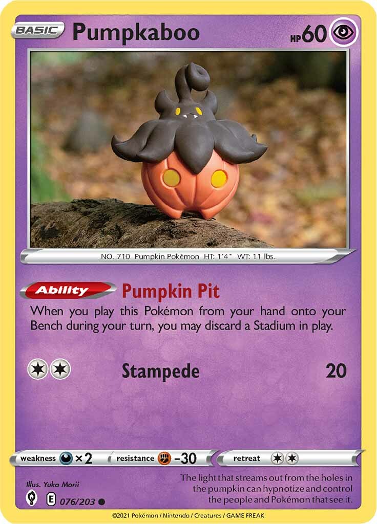 Pumpkaboo (076/203) [Sword & Shield: Evolving Skies] - Pokémon - Card Brawlers | Quebec | Canada |