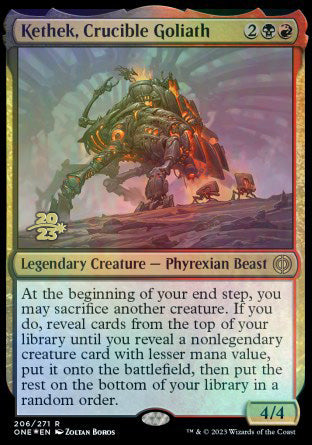 Kethek, Crucible Goliath [Phyrexia: All Will Be One Prerelease Promos] - Magic: The Gathering - Card Brawlers | Quebec | Canada |
