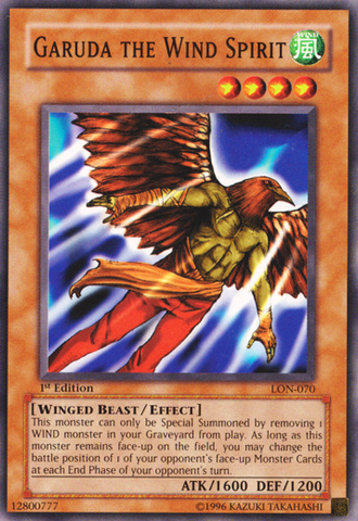 Garuda the Wind Spirit [LON-070] Common - Yu-Gi-Oh! - Card Brawlers | Quebec | Canada |