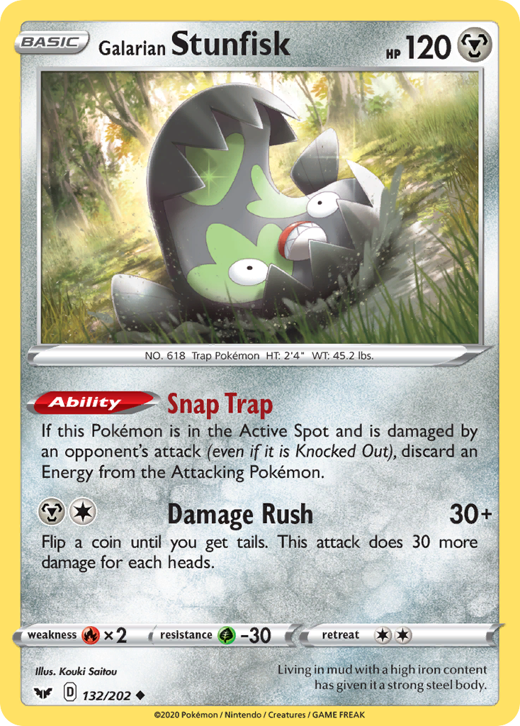 Galarian Stunfisk (132/202) [Sword & Shield: Base Set] - Pokémon - Card Brawlers | Quebec | Canada |