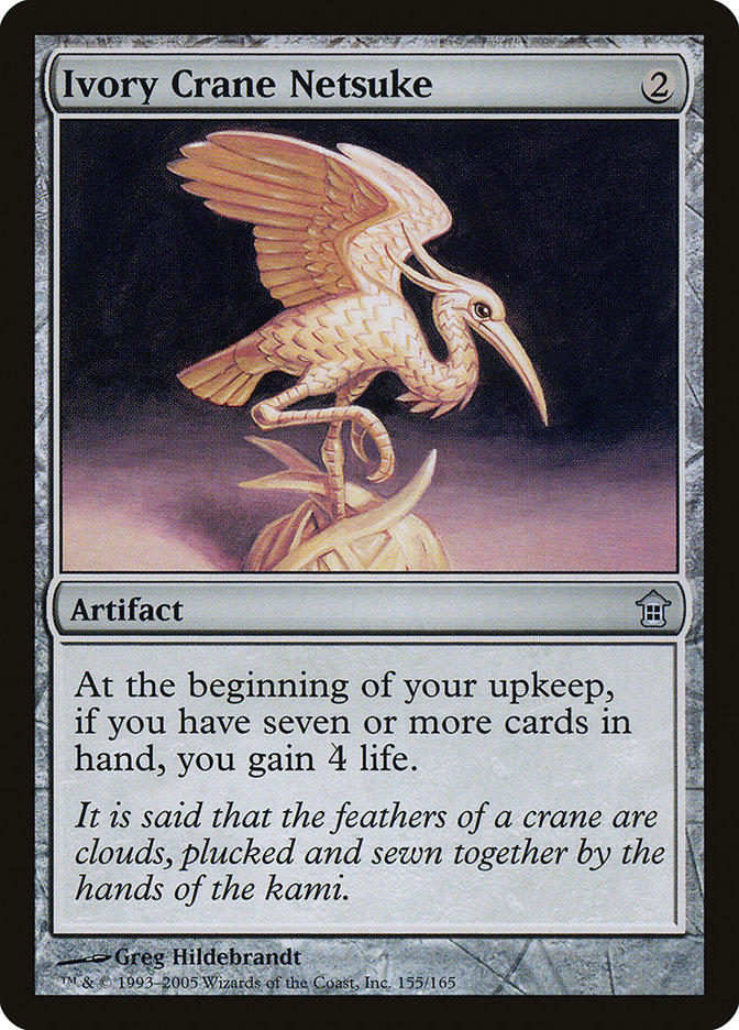 Ivory Crane Netsuke [Saviors of Kamigawa] - Magic: The Gathering - Card Brawlers | Quebec | Canada |