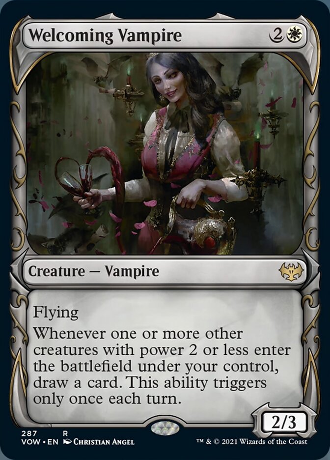 Welcoming Vampire (Showcase Fang Frame) [Innistrad: Crimson Vow] - Magic: The Gathering - Card Brawlers | Quebec | Canada |
