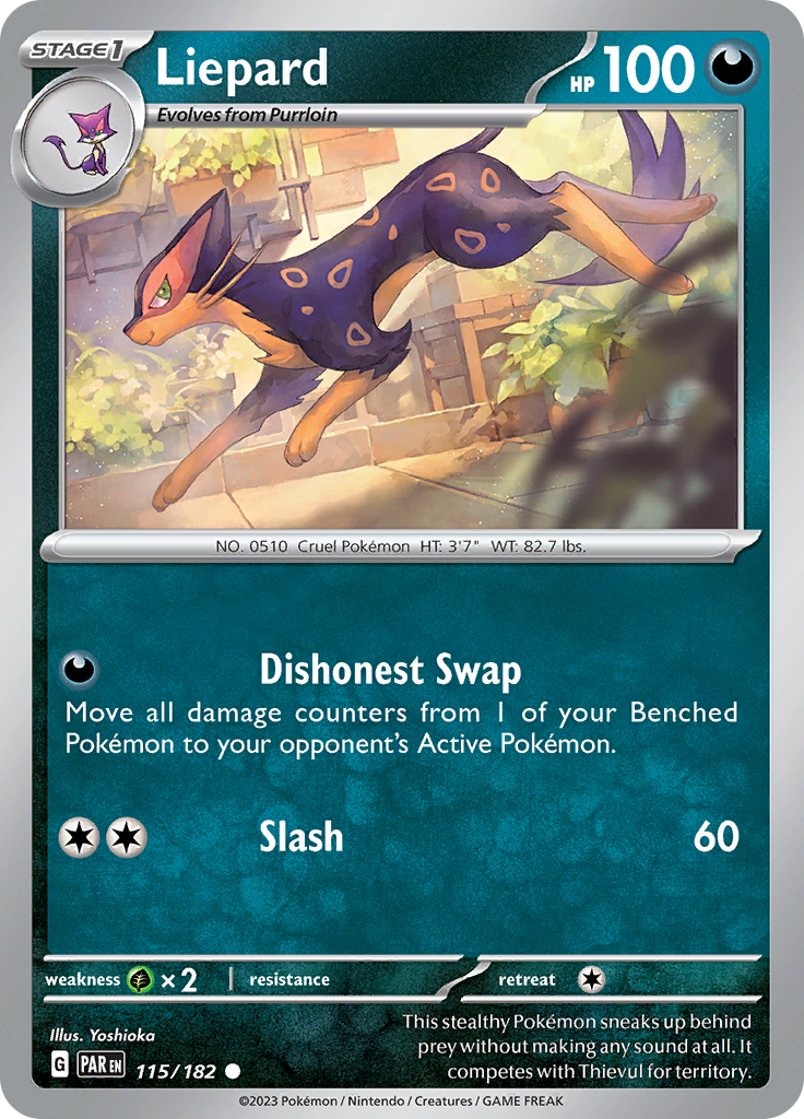 Liepard (115/182) [Scarlet & Violet: Paradox Rift] - Pokémon - Card Brawlers | Quebec | Canada |