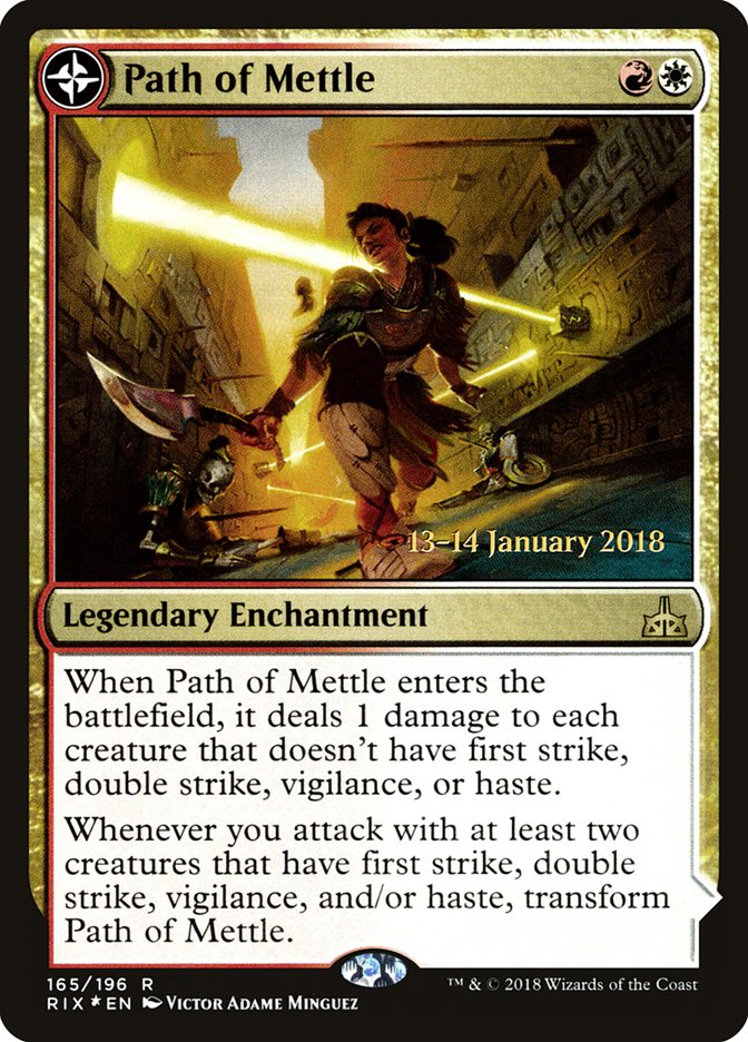 Path of Mettle // Metzali, Tower of Triumph [Rivals of Ixalan Prerelease Promos] - Magic: The Gathering - Card Brawlers | Quebec | Canada |