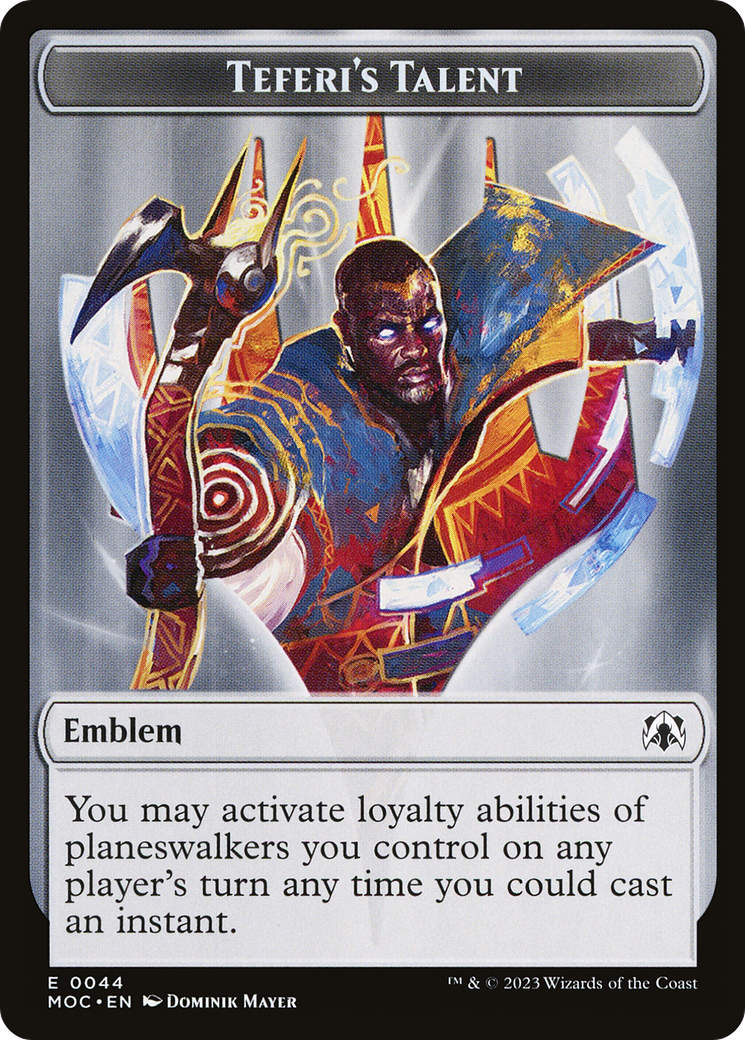 First Mate Ragavan // Teferi's Talent Emblem Double-Sided Token [March of the Machine Commander Tokens] - Magic: The Gathering - Card Brawlers | Quebec | Canada |