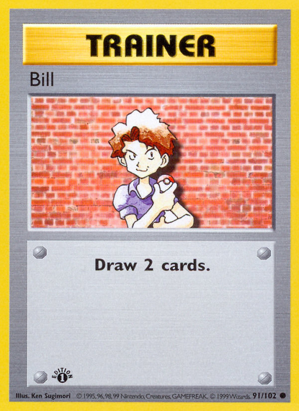 Bill (91/102) (Shadowless) [Base Set 1st Edition] - Pokémon - Card Brawlers | Quebec | Canada |