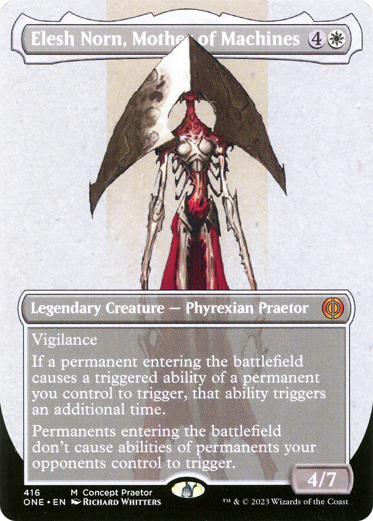 Elesh Norn, Mother of Machines (Borderless Concept Praetors) [Phyrexia: All Will Be One] - Magic: The Gathering - Card Brawlers | Quebec | Canada |