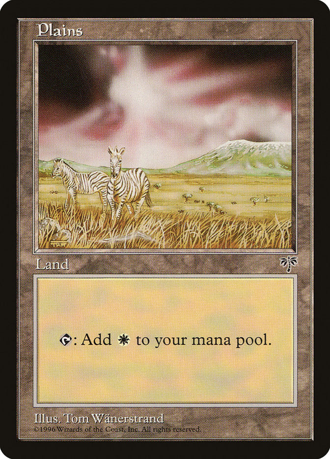 Plains (Zebras / Signature on Left) [Mirage] - Magic: The Gathering - Card Brawlers | Quebec | Canada |