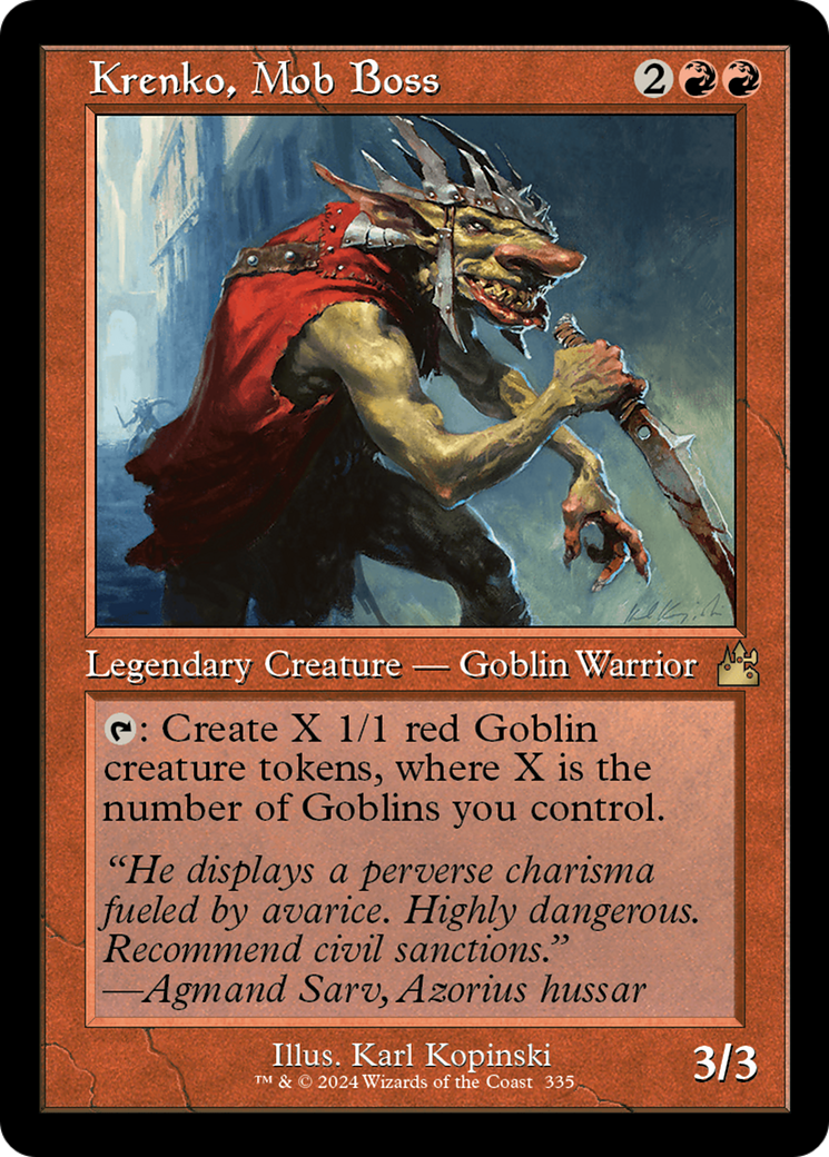 Krenko, Mob Boss (Retro) [Ravnica Remastered] - Magic: The Gathering - Card Brawlers | Quebec | Canada |