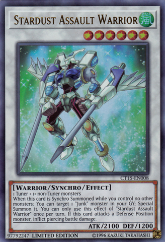 Stardust Assault Warrior [CT15-EN008] Ultra Rare - Yu-Gi-Oh! - Card Brawlers | Quebec | Canada |