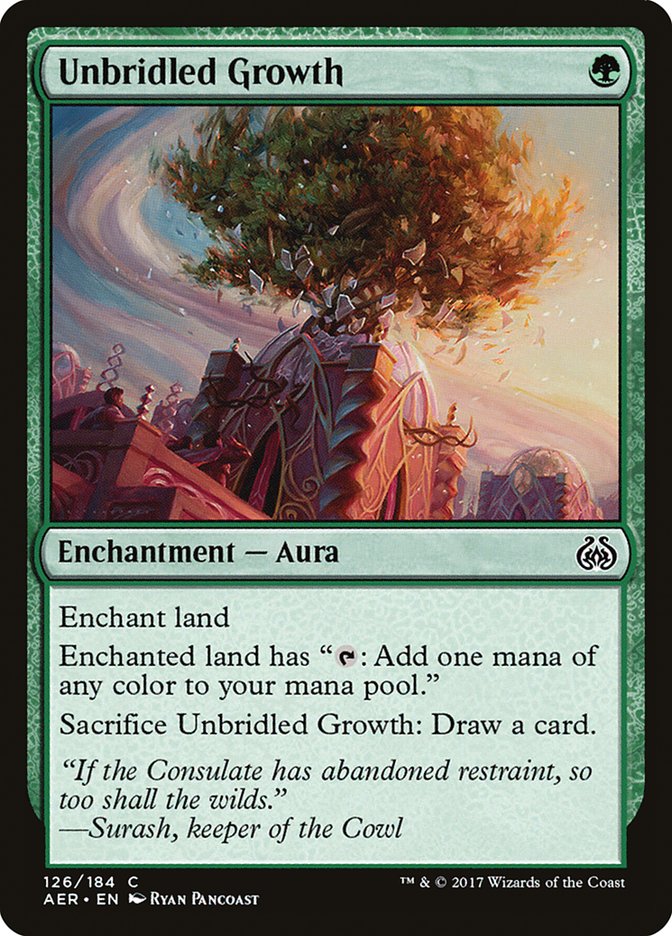 Unbridled Growth [Aether Revolt] - Magic: The Gathering - Card Brawlers | Quebec | Canada |