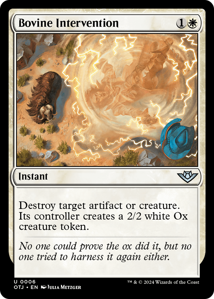Bovine Intervention [Outlaws of Thunder Junction] - Magic: The Gathering - Card Brawlers | Quebec | Canada |