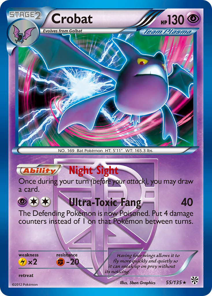 Crobat (55/135) [Black & White: Plasma Storm] - Pokémon - Card Brawlers | Quebec | Canada |