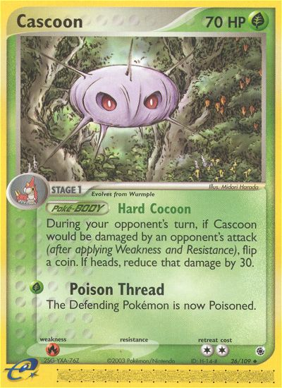 Cascoon (26/109) [EX: Ruby & Sapphire] - Pokémon - Card Brawlers | Quebec | Canada |