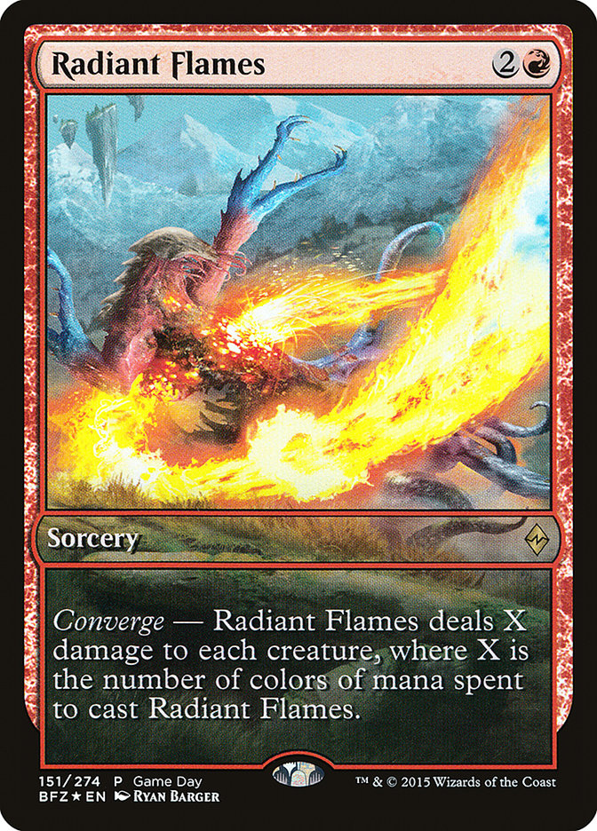 Radiant Flames (Game Day) [Battle for Zendikar Promos] - Magic: The Gathering - Card Brawlers | Quebec | Canada |