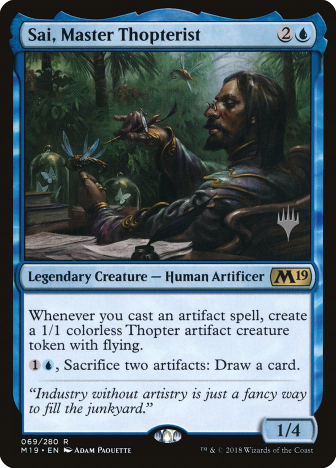 Sai, Master Thopterist (Promo Pack) [Core Set 2019 Promos] - Magic: The Gathering - Card Brawlers | Quebec | Canada |
