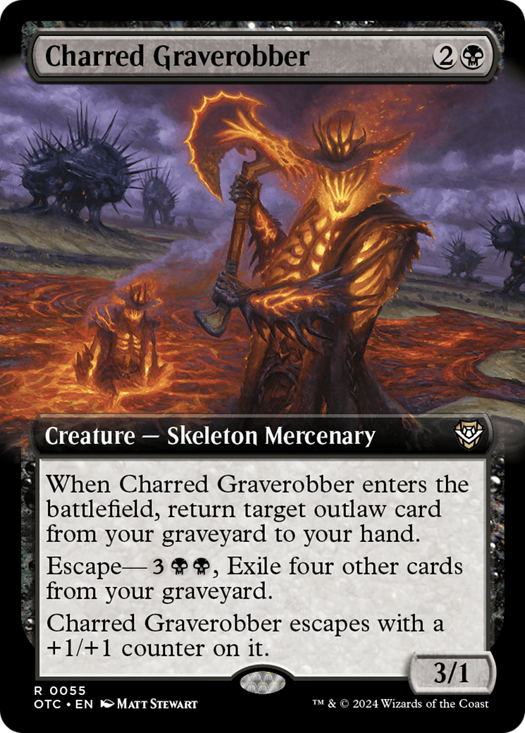 Charred Graverobber (Extended Art) [Outlaws of Thunder Junction Commander] - Magic: The Gathering - Card Brawlers | Quebec | Canada |