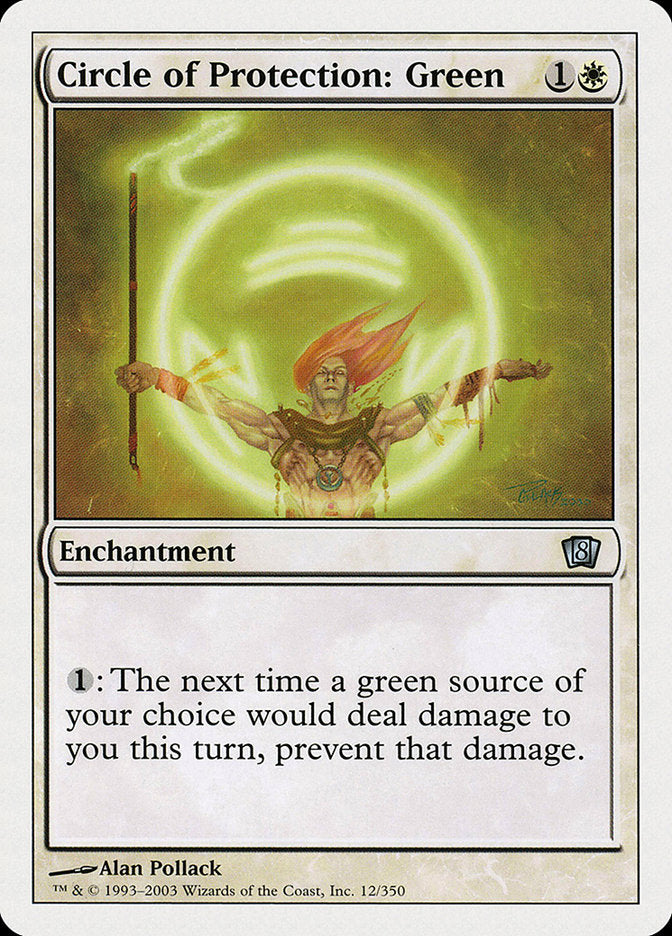 Circle of Protection: Green [Eighth Edition] - Magic: The Gathering - Card Brawlers | Quebec | Canada |