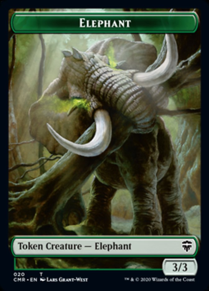 Elephant // Soldier Double-Sided Token [Commander Legends Tokens] - Magic: The Gathering - Card Brawlers | Quebec | Canada |