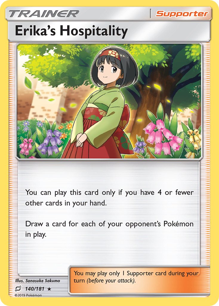 Erika's Hospitality (140/181) (Theme Deck Exclusive) [Sun & Moon: Team Up] - Pokémon - Card Brawlers | Quebec | Canada |
