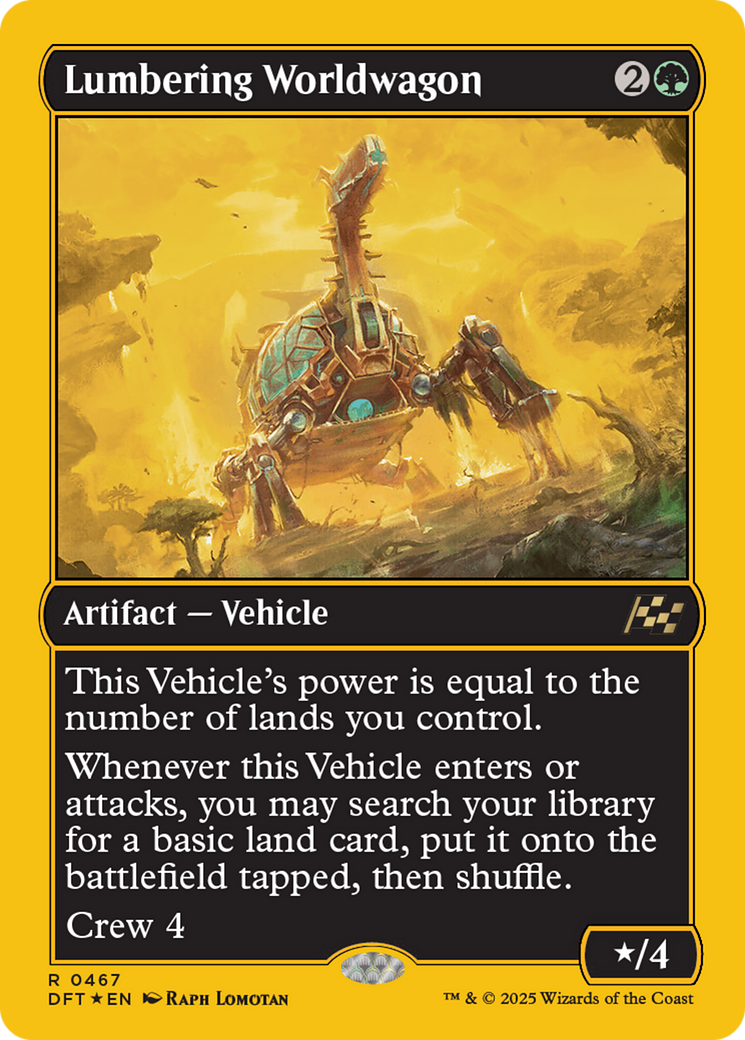 Lumbering Worldwagon (First-Place Foil) [Aetherdrift] - Magic: The Gathering - Card Brawlers | Quebec | Canada |