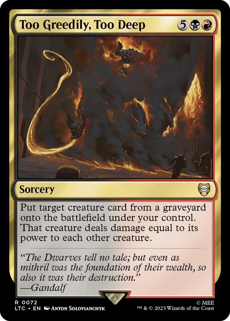 Too Greedily, Too Deep [The Lord of the Rings: Tales of Middle-Earth Commander] - Magic: The Gathering - Card Brawlers | Quebec | Canada |