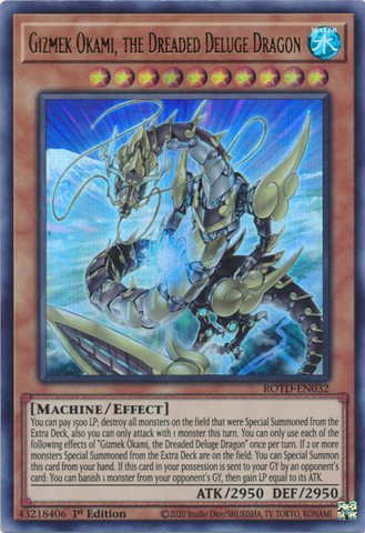 Gizmek Okami, the Dreaded Deluge Dragon [ROTD-EN032] Ultra Rare - Yu-Gi-Oh! - Card Brawlers | Quebec | Canada |
