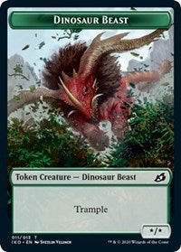 Dinosaur Beast // Human Soldier (003) Double-Sided Token [Ikoria: Lair of Behemoths Tokens] - Magic: The Gathering - Card Brawlers | Quebec | Canada |
