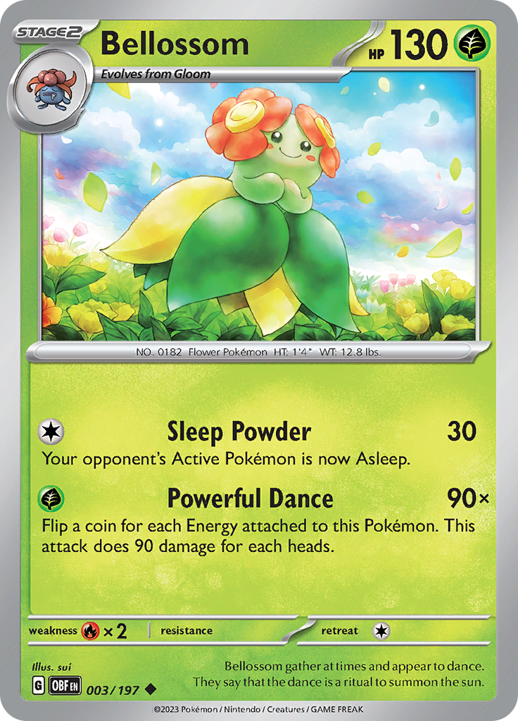Bellossom (003/197) [Scarlet & Violet: Obsidian Flames] - Pokémon - Card Brawlers | Quebec | Canada |