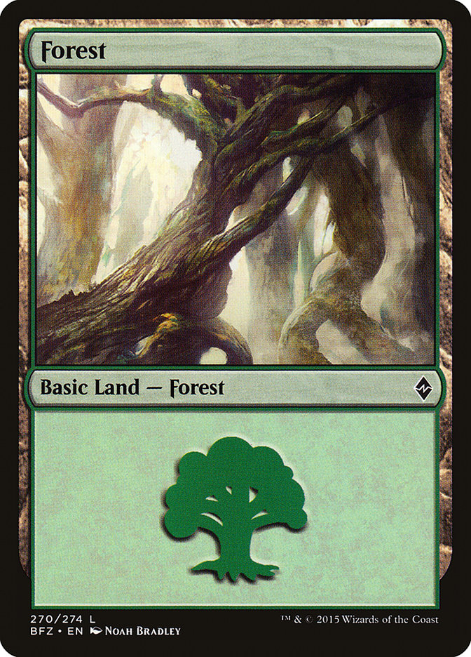 Forest (270) [Battle for Zendikar] - Magic: The Gathering - Card Brawlers | Quebec | Canada |