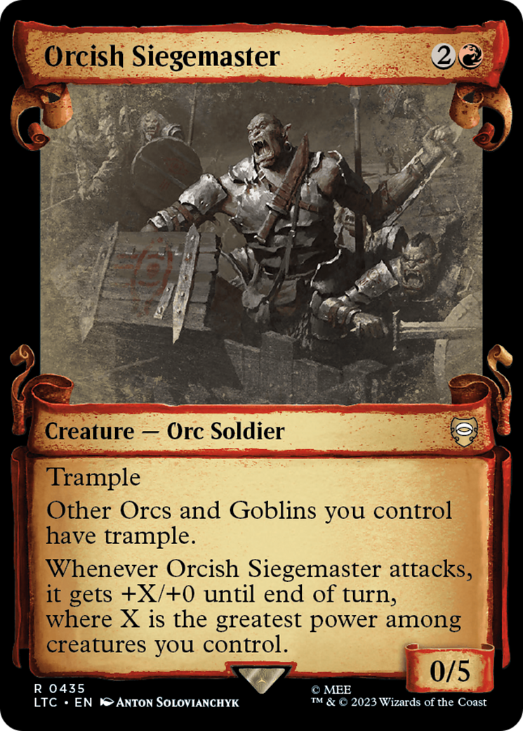 Orcish Siegemaster [The Lord of the Rings: Tales of Middle-Earth Commander Showcase Scrolls] - Magic: The Gathering - Card Brawlers | Quebec | Canada |