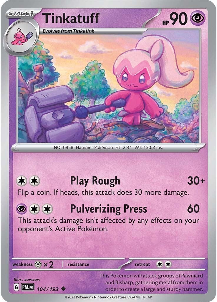 Tinkatuff (104/193) [Scarlet & Violet: Paldea Evolved] - Pokémon - Card Brawlers | Quebec | Canada |
