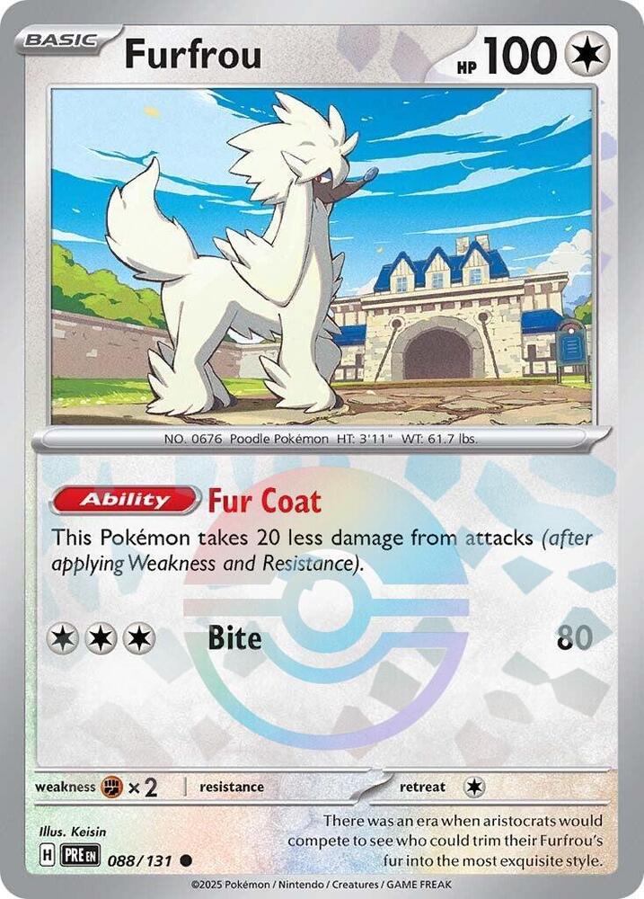 Furfrou (088/131) (Poke Ball Pattern) [Scarlet & Violet: Prismatic Evolutions] - Pokémon - Card Brawlers | Quebec | Canada |
