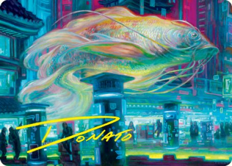 Skyswimmer Koi Art Card (Gold-Stamped Signature) [Kamigawa: Neon Dynasty Art Series] - Magic: The Gathering - Card Brawlers | Quebec | Canada |