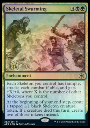 Skeletal Swarming [Dungeons & Dragons: Adventures in the Forgotten Realms Prerelease Promos] - Magic: The Gathering - Card Brawlers | Quebec | Canada |