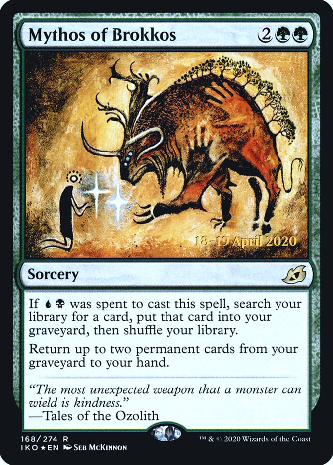Mythos of Brokkos [Ikoria: Lair of Behemoths Prerelease Promos] - Magic: The Gathering - Card Brawlers | Quebec | Canada |