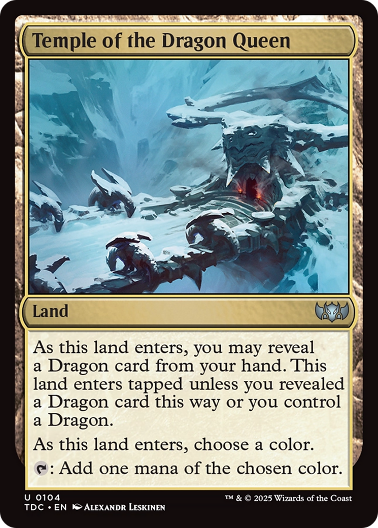Temple of the Dragon Queen [Tarkir: Dragonstorm Commander] - Magic: The Gathering - Card Brawlers | Quebec | Canada |