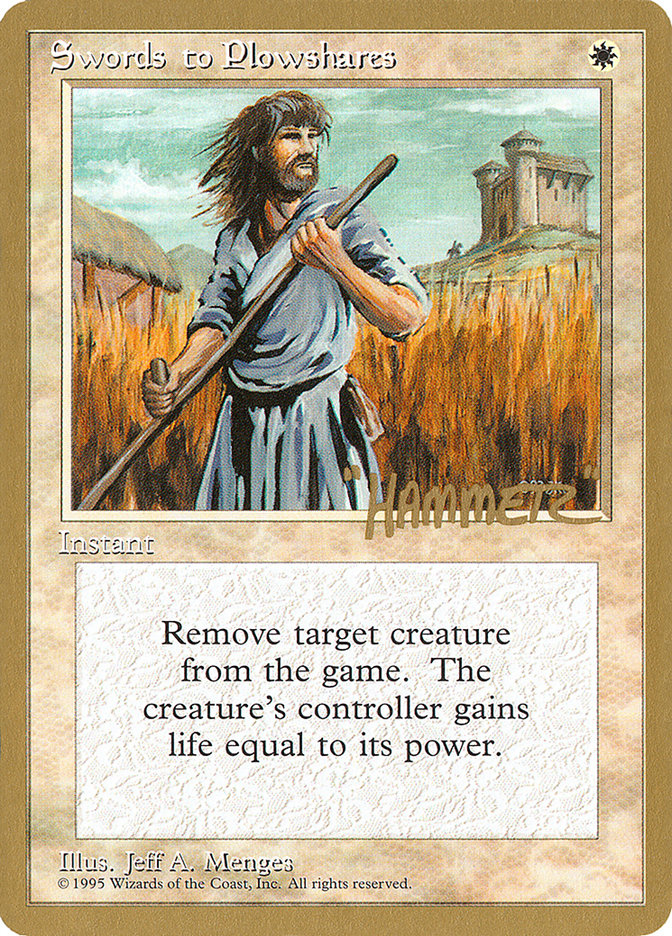 Swords to Plowshares (Shawn "Hammer" Regnier) [Pro Tour Collector Set] - Magic: The Gathering - Card Brawlers | Quebec | Canada |