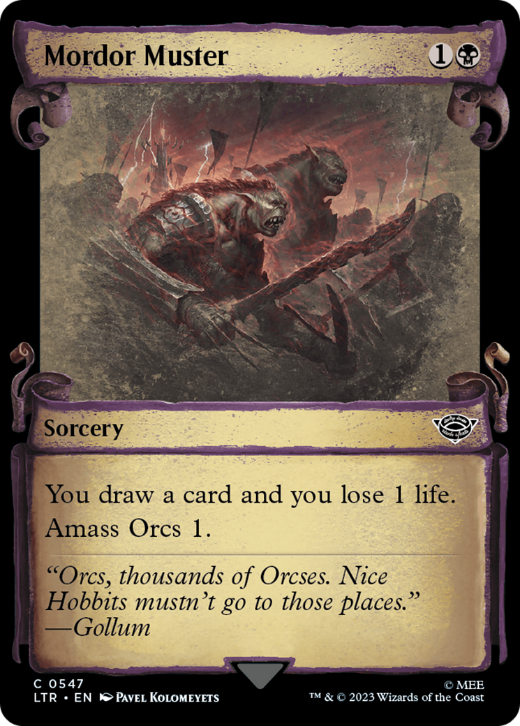 Mordor Muster [The Lord of the Rings: Tales of Middle-Earth Showcase Scrolls] - Magic: The Gathering - Card Brawlers | Quebec | Canada |