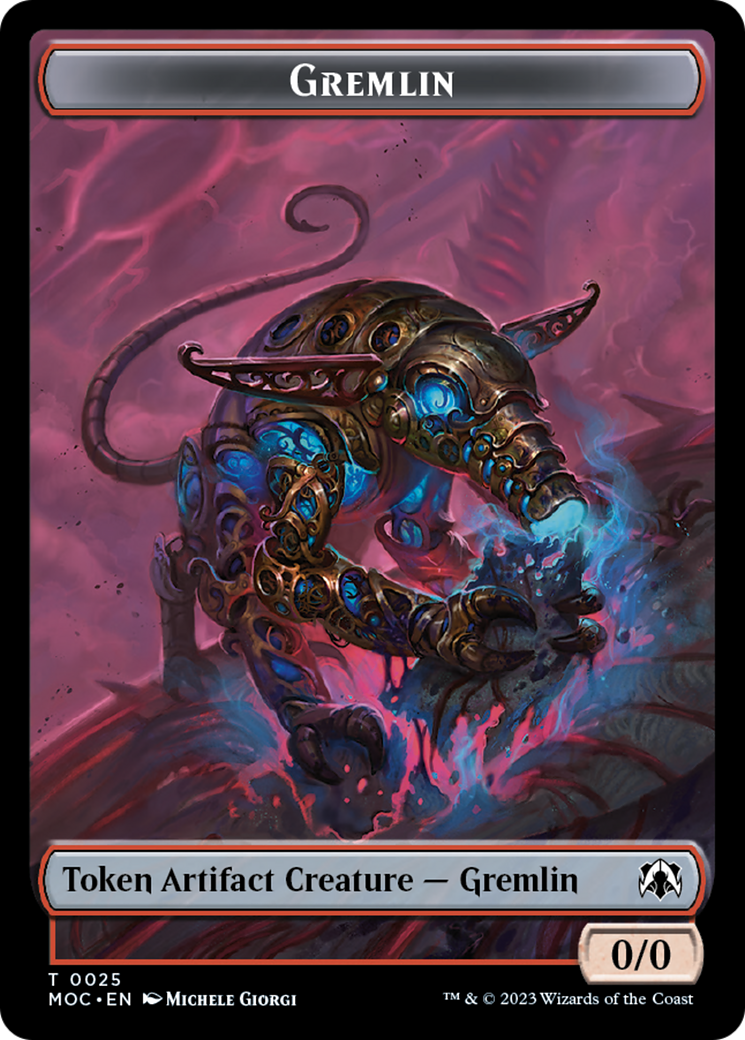 Treasure // Gremlin Double-Sided Token [March of the Machine Commander Tokens] - Magic: The Gathering - Card Brawlers | Quebec | Canada |