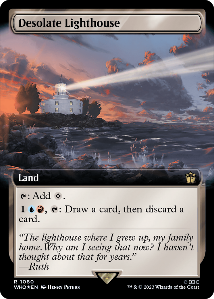 Desolate Lighthouse (Extended Art) (Surge Foil) [Doctor Who] - Magic: The Gathering - Card Brawlers | Quebec | Canada |