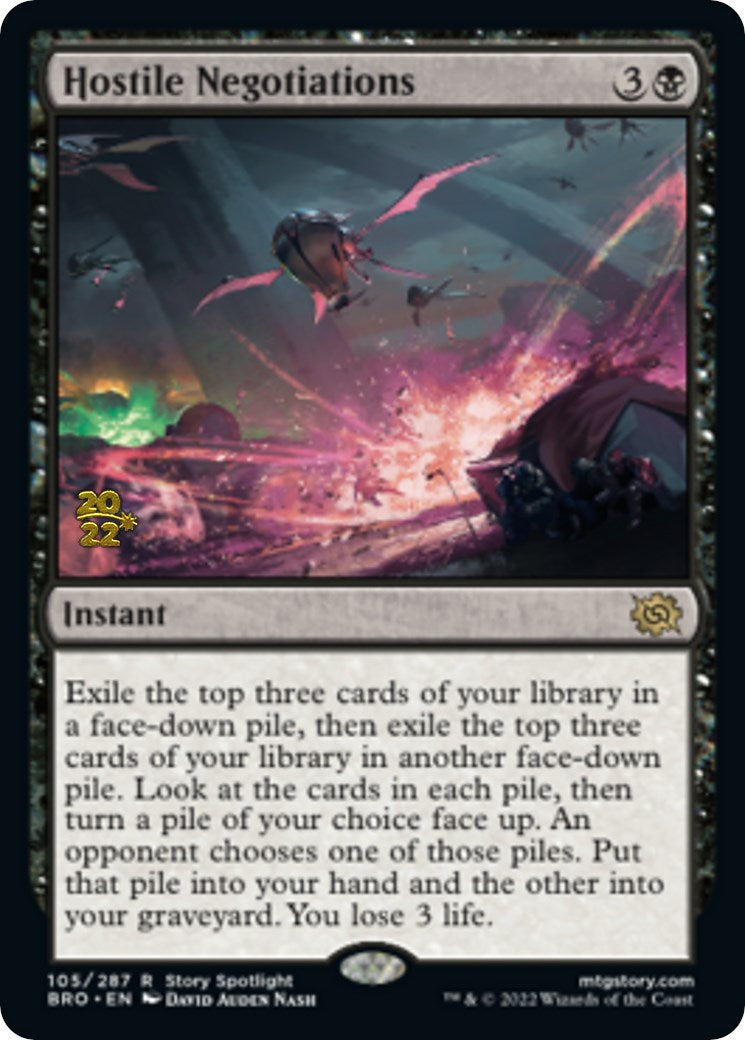 Hostile Negotiations [The Brothers' War Prerelease Promos] - Magic: The Gathering - Card Brawlers | Quebec | Canada |