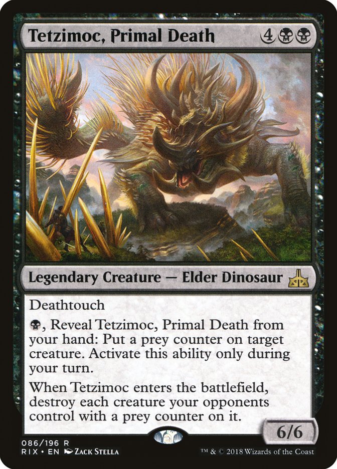 Tetzimoc, Primal Death [Rivals of Ixalan] - Magic: The Gathering - Card Brawlers | Quebec | Canada |
