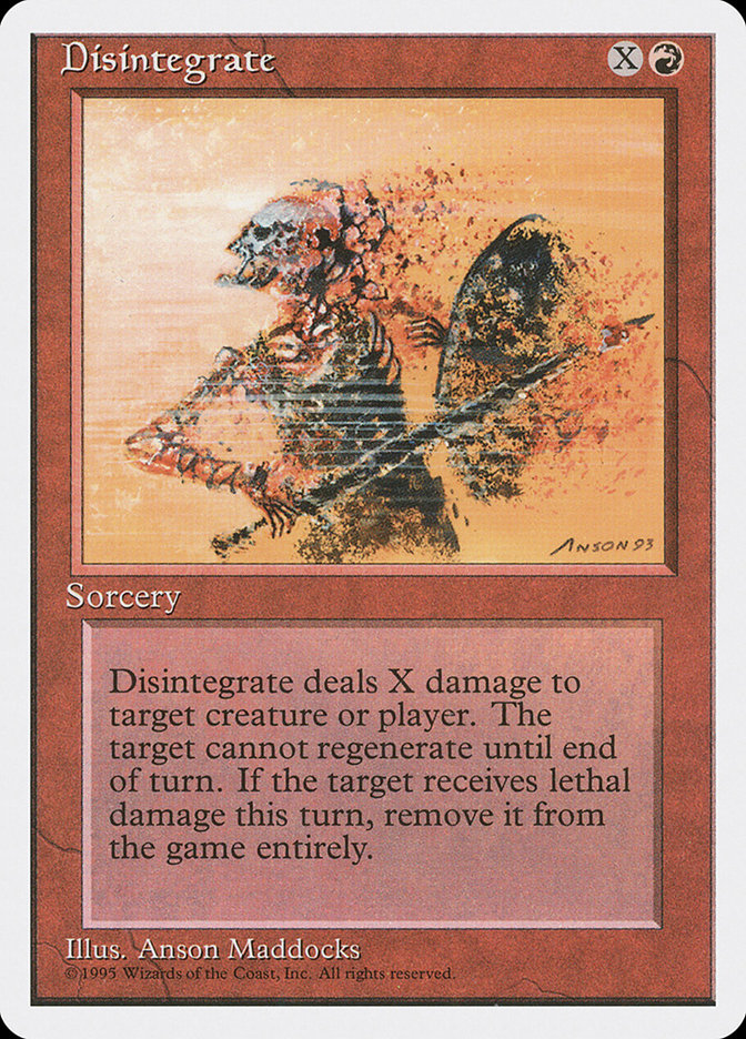 Disintegrate [Fourth Edition] - Magic: The Gathering - Card Brawlers | Quebec | Canada |