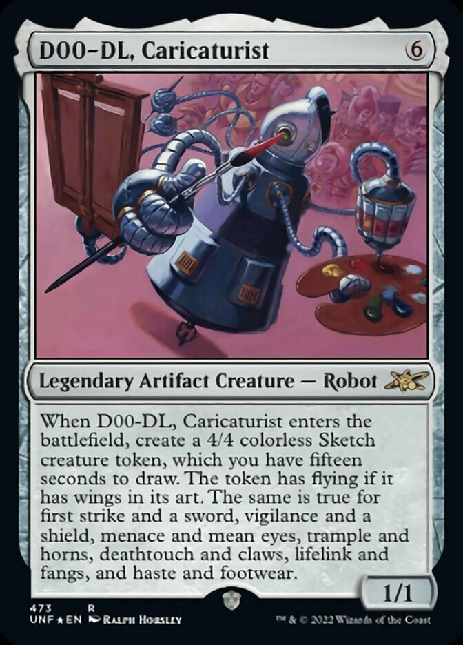 D00-DL, Caricaturist (Galaxy Foil) [Unfinity] - Magic: The Gathering - Card Brawlers | Quebec | Canada |