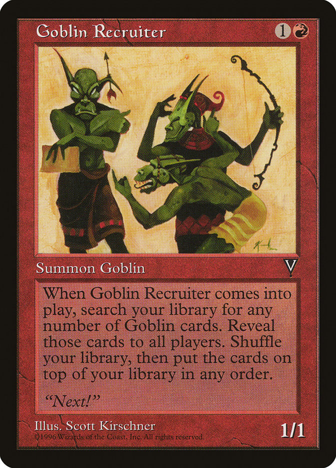 Goblin Recruiter [Visions] - Magic: The Gathering - Card Brawlers | Quebec | Canada |